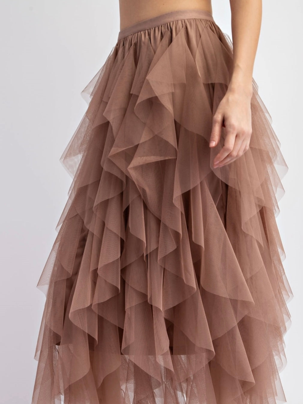Moonlit Cascade Tulle Maxi Skirt