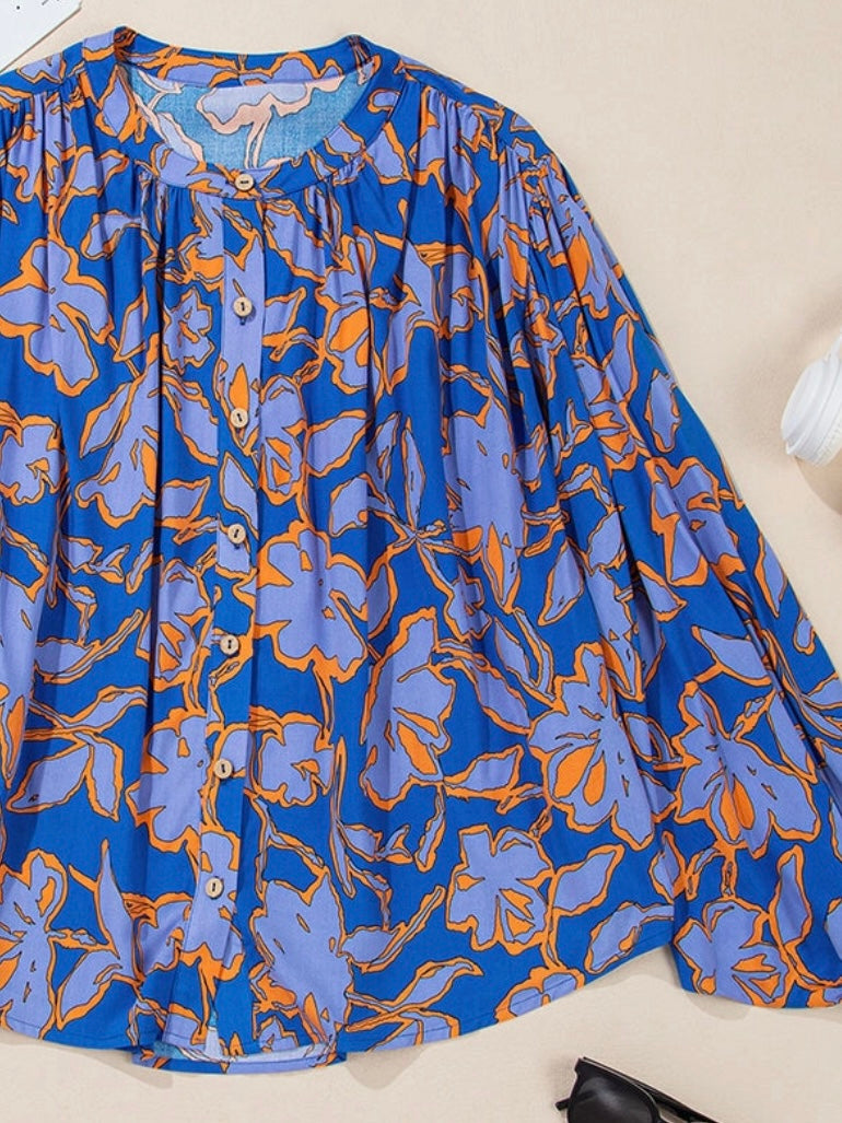 Cobalt Bloom Blouse