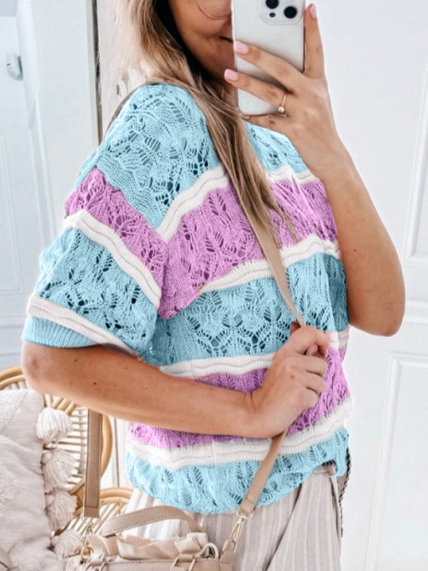 Cotton Candy Crochet Tee Cotton Candy Crochet Tee