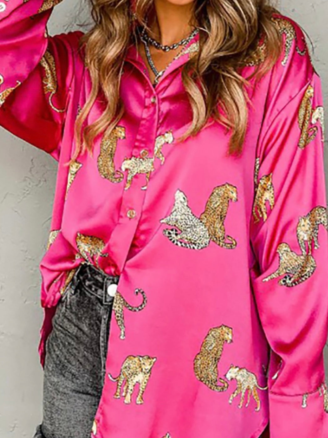 Tiger Print Blouse