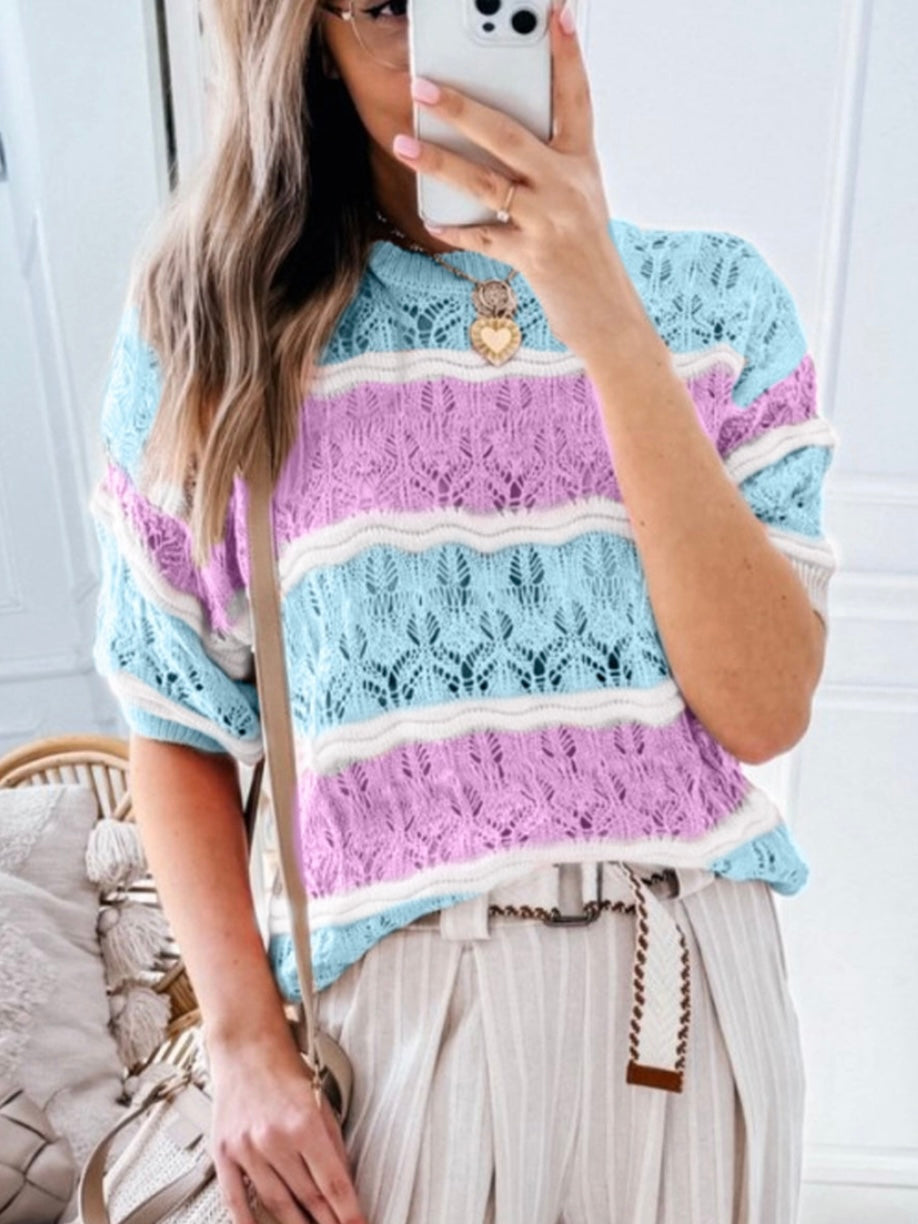 Cotton Candy Crochet Tee Cotton Candy Crochet Tee
